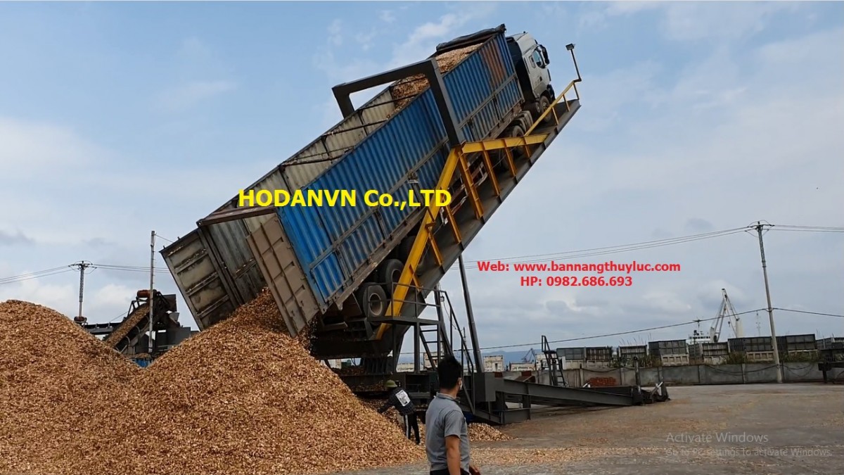 Bàn nâng đổ dăm gỗ hệ di động MODEL HD-TLM/70T/18/45/1ST