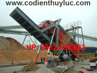Bàn nâng thủy lực nâng xe container xe tải nhập liệu 100T