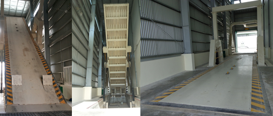 Bàn nâng thủy lực nâng xe container xe tải nhập liệu
